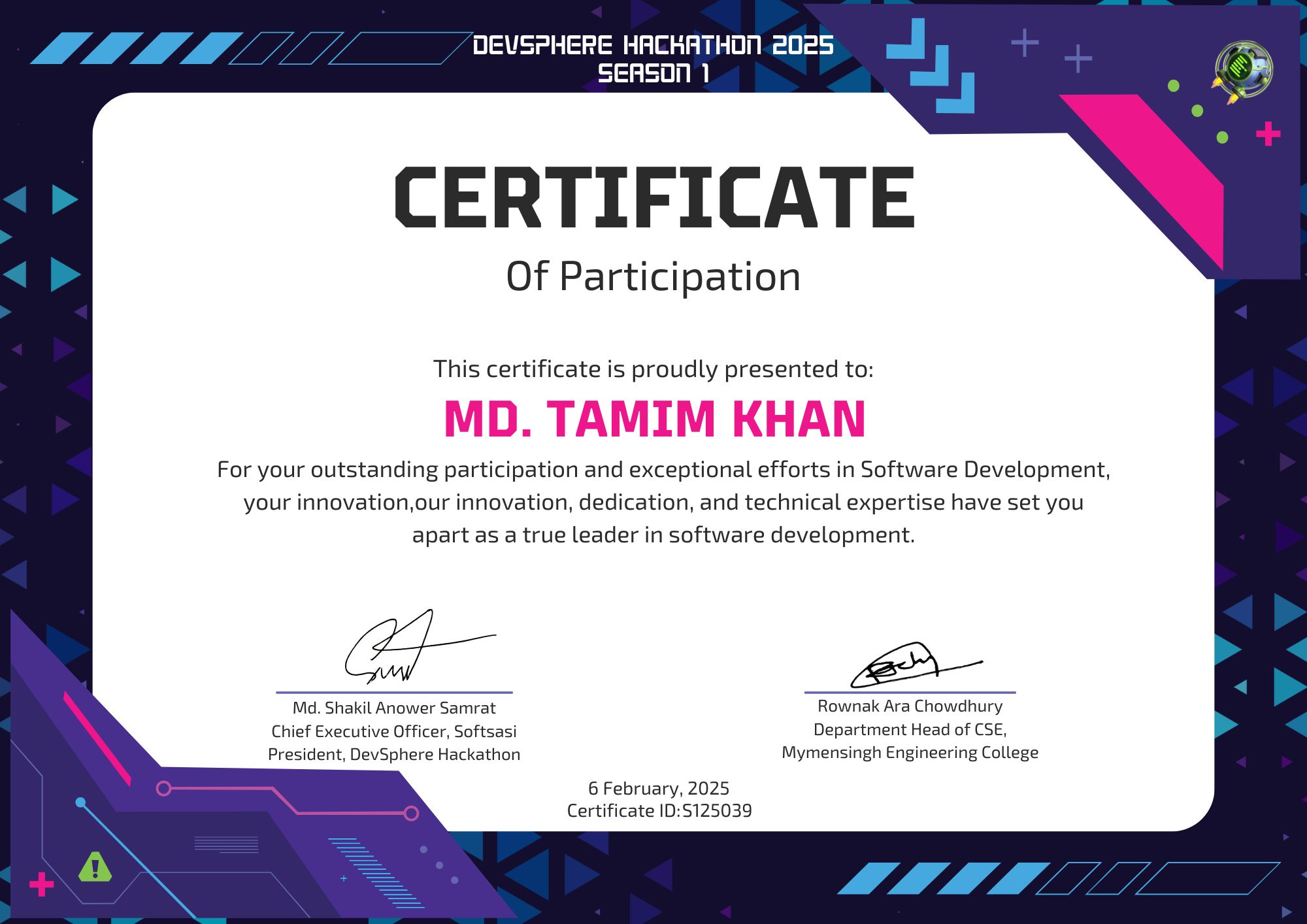 Verified Certificate S125039